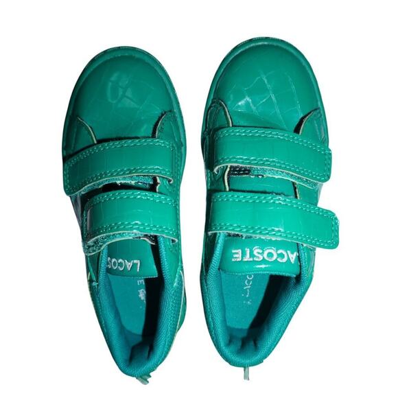 Lacoste Kids Straightset 119 4 Green Crocodile Sneakers – Size 10 (US) - Picture 3 of 8